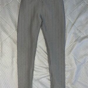 Women’s Gray Textured Leggings